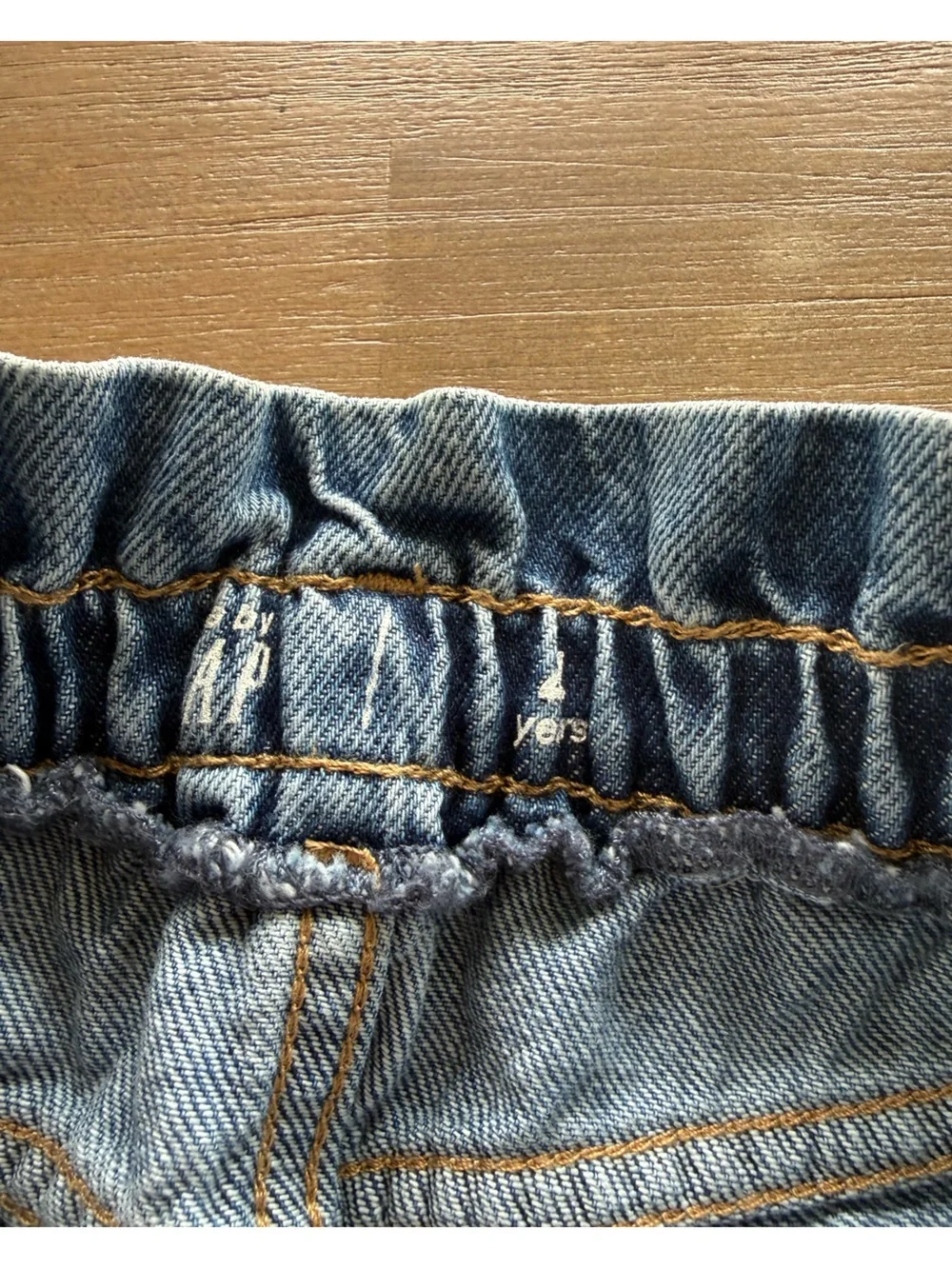GAP Relaxed Blue Denim Jeans with Heart Patch Pockets